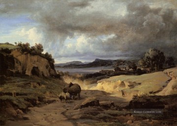 Berg Werke - der römischen Campagna aka La Cervara Jean Baptiste Camille Corot Berg